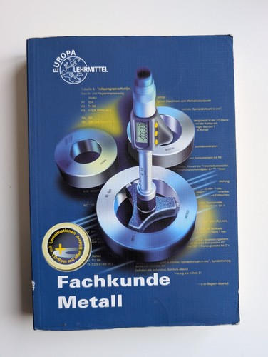 Fachkunde metall europa - fachkunde,