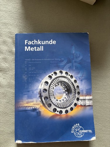 Fachkunde metall buch - metall,